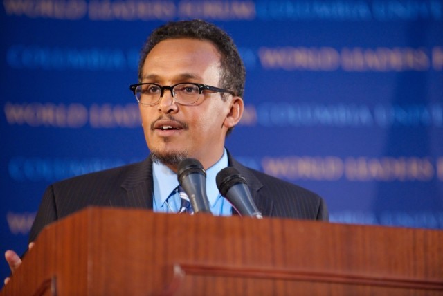 Abukar Arman, Somali Special Envoy to the United States, speaks to audience.