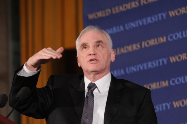 Daniel K. Tarullo, Board of Governors of the Federal Reserve System, delivers his address titled “Unemployment, the Labor Market, and the Economy” to the Columbia University community.