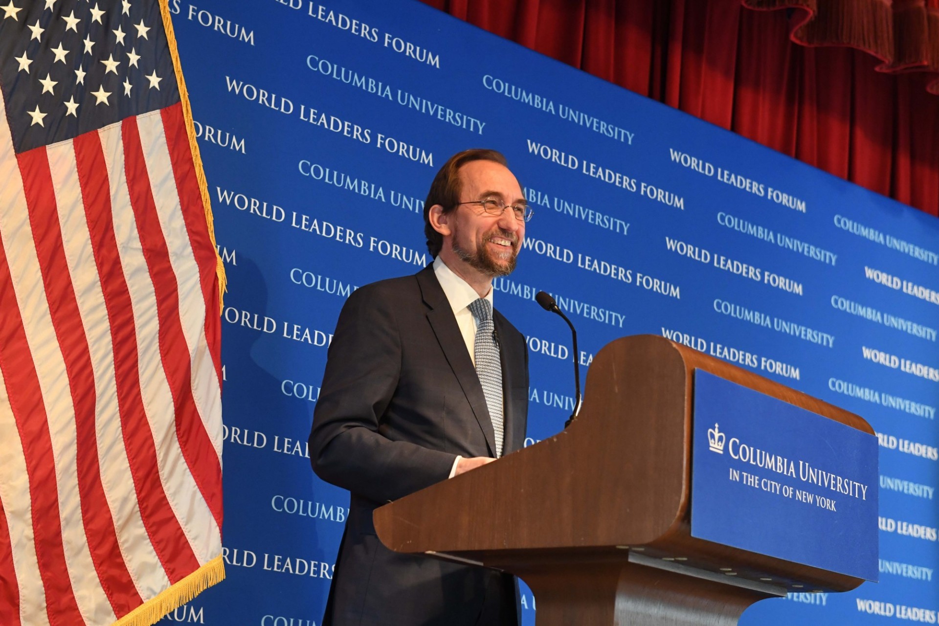  Mr. Zeid Ra'ad Al Hussein, United Nations High Commissioner for Human Rights, delivers his address, “The State of Human Rights in the World Today,” to Columbia University students, faculty and staff.