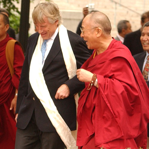 President Lee C. Bollinger with the 14th Dalai Lama